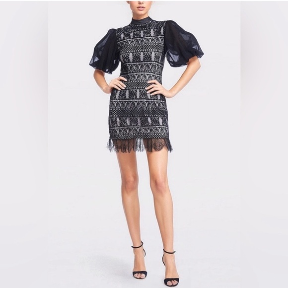 $285! ONE33 Social The Hilda Black Lace
Cocktail Dress SZ 10 NWT! - Picture 3 of 7